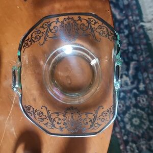Vintage Handcrafted Glass Bonbon Server